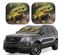 Car Windshield Sun Shade Foldable Car Sun Shade Windshield Keeps Interior Cool Frog on Stone Sun Visor UV Reflective Windshield Cover Front Windshield Sunshade for SUV Truck Car Accessories Medium