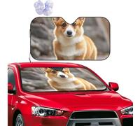 Car Windshield Sun Shade Foldable Sun Visor Protector Corgi Dogs Sun Shade Windshield for Front Window Reflector Sunshade Heatshield Sunshades for Truck SUV Car Interior Accessories M
