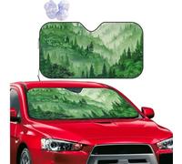 Car Windshield Sun Shade Foldable Sun Visor Protector Green forest Sun Shade Windshield for Front Window Reflector Sunshade Heatshield Sunshades for Truck SUV Car Interior Accessories S