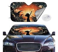 Car Windshield Sun Shade Foldable Sun Visor Protector People dancing in water Sun Shade Windshield for Front Window Reflector Sunshade Heatshield Sunshades for Truck SUV Car Interior Accessories M