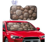 Car Windshield Sun Shade Foldable Sun Visor Protector Petoskey Stone Sun Shade Windshield for Front Window Reflector Sunshade Heatshield Sunshades for Truck SUV Car Interior Accessories M