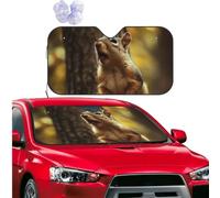 Car Windshield Sun Shade Foldable Sun Visor Protector Squirrel Sticks out Tongue Sun Shade Windshield for Front Window Reflector Sunshade Heatshield Sunshades for Truck SUV Car Interior Accessories M