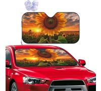 Car Windshield Sun Shade Foldable Sun Visor Protector Sunflower and sunset Sun Shade Windshield for Front Window Reflector Sunshade Heatshield Sunshades for Truck SUV Car Interior Accessories M