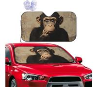 Car Windshield Sun Shade Foldable Sun Visor Protector The silent monkey Sun Shade Windshield for Front Window Reflector Sunshade Heatshield Sunshades for Truck SUV Car Interior Accessories S