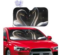 Car Windshield Sun Shade Foldable Sun Visor Protector Two Swans Sun Shade Windshield for Front Window Reflector Sunshade Heatshield Sunshades for Truck SUV Car Interior Accessories M