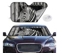 Car Windshield Sun Shade Foldable Sun Visor Protector Zebra Pokes Its Head Out Sun Shade Windshield for Front Window Reflector Sunshade Heatshield Sunshades for Truck SUV Car Interior Accessories M