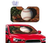 Car Windshield Sun Shade Foldable Uv Ray Sun Visor Protector Sunshade to Keep Your Vehicle Cool, 3D Soccer Car Front Window Sun Shade Visor Shield Cover for Car Accessories 51x27.5 Inch