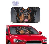 Car Windshield Sun Shade Foldable Uv Ray Sun Visor Protector Sunshade to Keep Your Vehicle Cool, Cool Rottweiler Dog Art Car Front Window Sun Shade Visor Shield Cover for Car Accessories 51x27.5 Inch