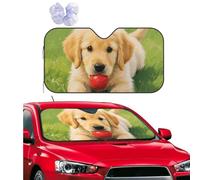 Car Windshield Sun Shade Foldable Uv Ray Sun Visor Protector Sunshade to Keep Your Vehicle Cool, Cute Dog Car Front Window Sun Shade Visor Shield Cover for Car Accessories 51x27.5 Inch