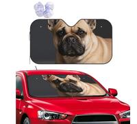 Car Windshield Sun Shade Foldable Uv Ray Sun Visor Protector Sunshade to Keep Your Vehicle Cool, Dog Car Front Window Sun Shade Visor Shield Cover for Car Accessories 51x27.5 Inch