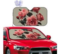 Car Windshield Sun Shade Foldable Windshield Cover Red Roses Windshield Sun Shades Sun Visor Protector Universal Front Windshield Sunshade for Car SUV Truck