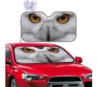Car Windshield Sun Shade Foldable Windshield Cover Snowy Owl Eyes Windshield Sun Shades Sun Visor Protector Universal Front Windshield Sunshade for Car SUV Truck