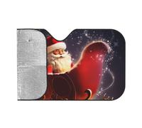 Car Windshield Sun Shade for Car Truck SUVs, Christmas Magic Print Aluminum Foil Auto Front Window Sun Visor Sun Heat Protection Sunshade with 2 holes, M