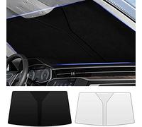 Car Windshield Sun Shade for Hon-da Jazz Ⅳ 2020 2021 2022 2023-pr, Foldable Front Window Sun Shield Anti-UV Sunscreen, Keep Vehicle Cooler, Car Accessories,B Silver