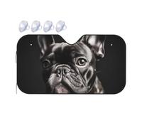 Car Windshield Sun Shade French Bulldog Car Front Window Sunshades Upgrade Foldable Auto Sun Visor Protector Blocks Universal Fit SUV Truck Interior Accessories