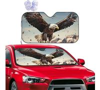 Car Windshield Sun Shade Front Window Sunshade An eagle flies over Sun Visor Protector Foldable Car Sun Shade Windshield Reflector Sunshades for SUV Truck Cars Interior Accessories M
