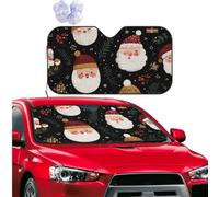 Car Windshield Sun Shade Front Window Sunshade Christmas Decor Lovely Santa Sun Visor Protector Foldable Car Sun Shade Windshield Reflector Sunshades for SUV Truck Cars Interior Accessories S