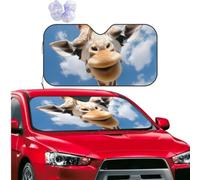 Car Windshield Sun Shade Front Window Sunshade Giraffe Sky Sun Visor Protector Foldable Car Sun Shade Windshield Reflector Sunshades for SUV Truck Cars Interior Accessories S