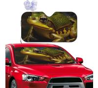 Car Windshield Sun Shade Front Window Sunshade Green Frog in Pond Sun Visor Protector Foldable Car Sun Shade Windshield Reflector Sunshades for SUV Truck Cars Interior Accessories M