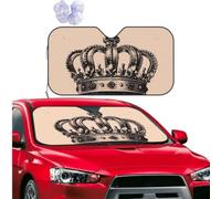 Car Windshield Sun Shade Front Window Sunshade Hand Drawn Crown Sun Visor Protector Foldable Car Sun Shade Windshield Reflector Sunshades for SUV Truck Cars Interior Accessories M