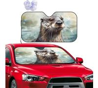 Car Windshield Sun Shade Front Window Sunshade Hand Drawn Otter Sun Visor Protector Foldable Car Sun Shade Windshield Reflector Sunshades for SUV Truck Cars Interior Accessories S