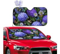 Car Windshield Sun Shade Front Window Sunshade Hydrangeas Daisies Butterflies Sun Visor Protector Foldable Car Sun Shade Windshield Reflector Sunshades for SUV Truck Cars Interior Accessories S