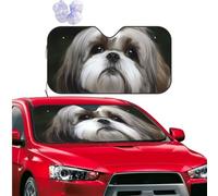 Car Windshield Sun Shade Front Window Sunshade Shih Tzu Dog Sun Visor Protector Foldable Car Sun Shade Windshield Reflector Sunshades for SUV Truck Cars Interior Accessories M