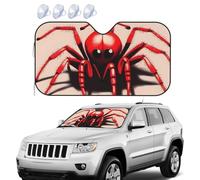 Car Windshield Sun Shade Front Windshield Sunshade Portable Sun Visor Block Cute Sunshade Cover Cute Little Red Spider Suv Sun Visor Protector Keep Your Vehicle Cool For Most Car S