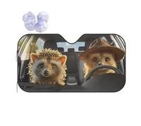 Car Windshield Sun Shade Funny Animals Hedgehog Folding Car Front Window Sunshade Cool Reflective Sun Blocker Fits Cars SUV Trucks