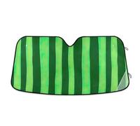 Car Windshield Sun Shade Green Vertical Stripes, Foldable Heatshield Sunshade, Front Window Cover (53×23.5 Inch) M