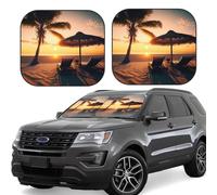Car Windshield Sun Shade - Hawaiian Sunset Beach Foldable Car Sun Shade Visor, Windshield Sunshade Cover, Car Sun Shade Offers Full Protection