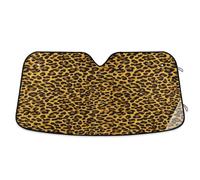 Car Windshield Sun Shade Leopard Spots Brown, Foldable Front Window Cover, Car Sunscreen - 57×31.5 Inch