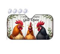 Car Windshield Sun Shade Live Like Someone Left Her Gate Open: A Colorful Rooster Trio Cel Car Windshield Sunshade Sun Shade For Car Windshield Sun Shade(76x140cm)