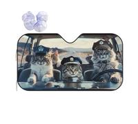 Car Windshield Sun Shade Lovely Cats Funny Animal Folding Car Front Window Sunshade Cool Reflective Sun Blocker Fits Cars SUV Trucks