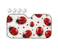 Car Windshield Sun Shade Red Ladybug Universal Window Sunshade for Auto Sun Heat and UV Rays Blocker Foldable Front Windshield Shade for Car Interior Protection Sun Visor Shade