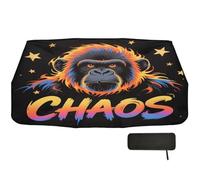 Car Windshield Sun Shade Umbrella 58x29.7 Cosmic Monkey Black 360° Rotatable UV & Heat Shield for Cars SUVs Trucks