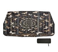 Car Windshield Sun Shade Umbrella 58x29.7 Dot Trees Butterflies 360° Rotatable UV & Heat Shield for Cars SUVs Trucks