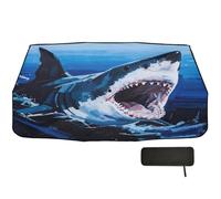 Car Windshield Sun Shade Umbrella 58x29.7 Sea Blue Hunter 360° Rotatable UV & Heat Shield for Cars SUVs Trucks