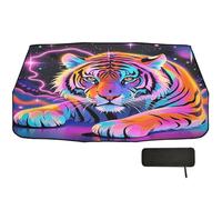 Car Windshield Sun Shade Umbrella 58x29.7 Stylish Big Cat Cosmic 360° Rotatable UV & Heat Shield for Cars SUVs Trucks