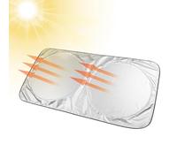 Car Windshield Sun Shade Umbrella - Foldable Front Shade | Silver Coated Cloth T170, Multiple Sizes 150x70cm/160x86cm/150x80cm/68x47cm, Punch-Free Clip Design, s