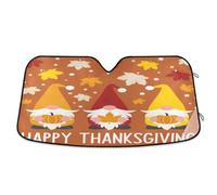 Car Windshield Sunshade Autumn Gnomes Thanksgiving Fall Blocks Sun Visor Protector Foldable Sun Shield