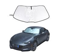 Car Windshield Sunshade Custom Fit for Mazda MX-5 ND 2016-2024 Foldable Sun Shield Reflective Polyester Sun Visor Cover Block Heat and Sun Protection, UV Rays Sun Visor Protector Accessories