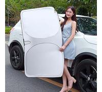 Car Windshield Sunshade for Audi A4 B7 Avant 2004 2005 2006 2007 2008, Portable Foldable Heat UV Reflective Sunshade Protector, Keep Your Vehicle Cool,- Silver
