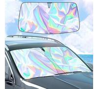 Car Windshield Sunshade for Ford Ranger 2019-2023 Laser Reflective UV Block Foldable Auto Sun Visor Protector with Storage Bag 1 Piece