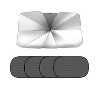 Car Windshield Sunshade - Front Window Car Shade with Storage Case | Foldable Sunblocker Heat Shield | Full Coverage UV Protector for Driving, Outing, Camping, Travel, Summer Car Travel