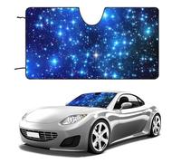Car Windshield Sunshade & Keeps Interior Cool | Universal Fits Cars, SUVs, Trucks | Galaxy Stars_76285895 Printed Automotive Sun Screen, Visor & Car Accessories for Summer