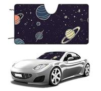 Car Windshield Sunshade & Keeps Interior Cool | Universal Fits Cars, SUVs, Trucks | Space Planet Pattern Printed Automotive Sun Screen, Visor & Car Accessories for Summer