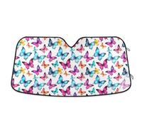 Car Windshield Sunshade Magic Color Butterflies Blocks Sun Visor Protector Foldable Sun Shield
