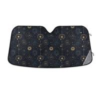 Car Windshield Sunshade Magic Occult Symbol Moon Blocks Sun Visor Protector Foldable Sun Shield