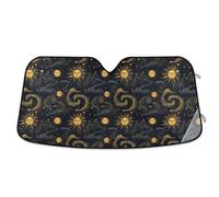 Car Windshield Sunshade Magic Universe Moon Blocks Sun Visor Protector Foldable Sun Shield